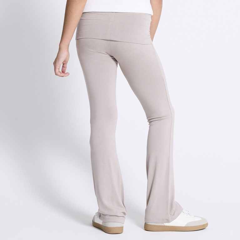 Folded yoga pants "Noelle star" Beige